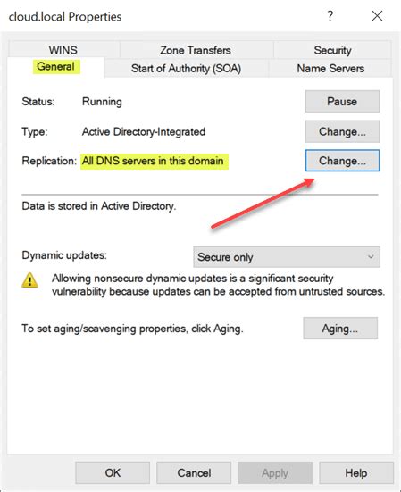 windows dns server replication